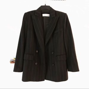 Max Mara Virgin Wool Double-Breasted Blazer Jacket size 8